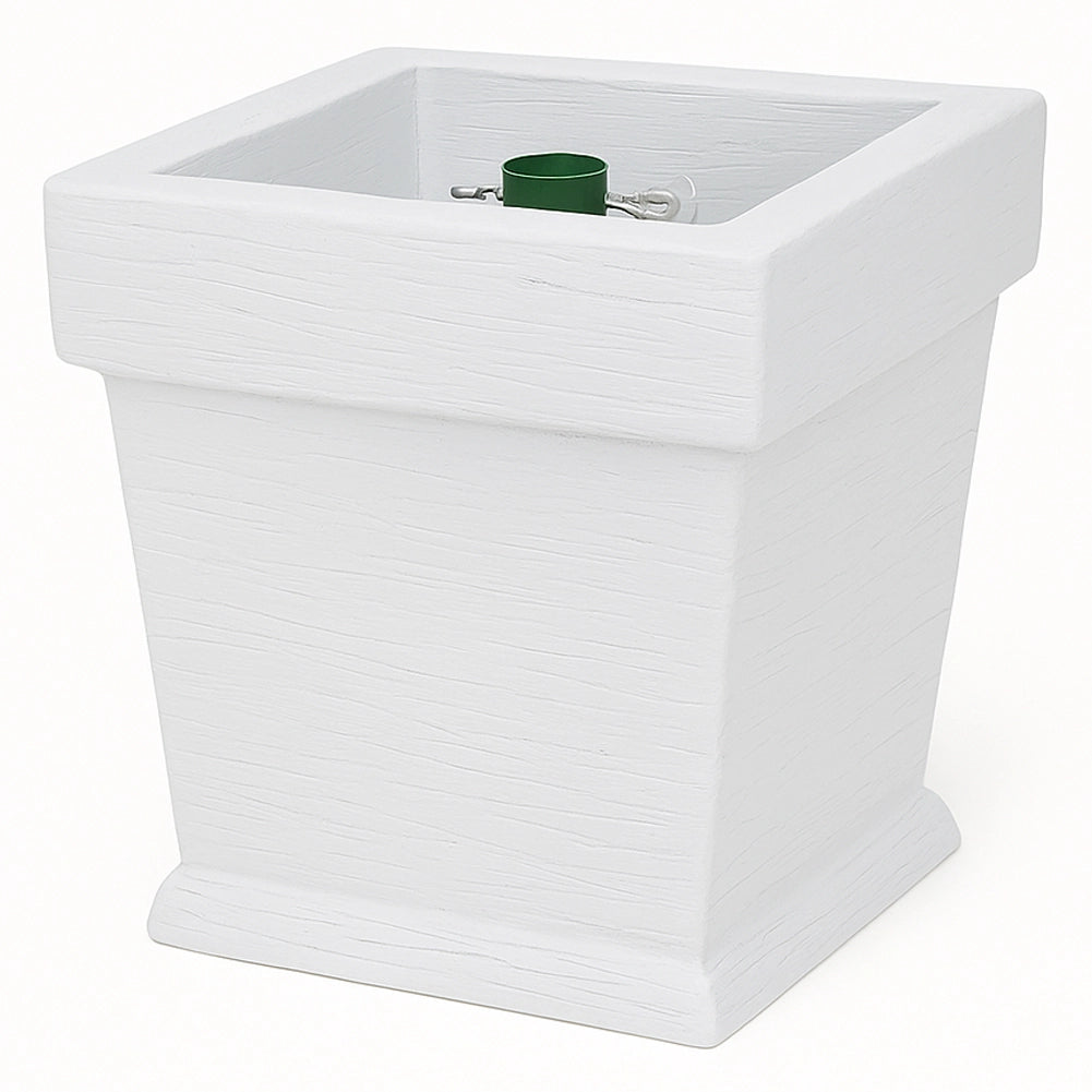 Base Albero di Natale Vaso Bianco Supporto 40x40x41cm con Attacco Universale