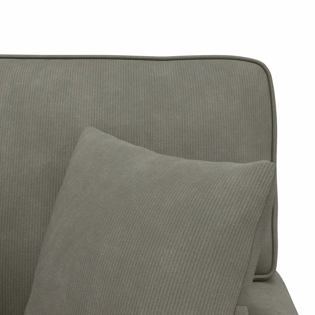 Chaise Longe con Gonna 3 pcs Grigio chiaro Tessuto in Cords 42022948