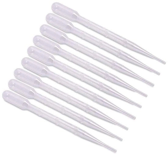 Pipette a trasferimento in plastica da 100 pezzi - trasferitori 3 ml - pipette da campionamento - pipette da alimentazione - inerte chimicamente