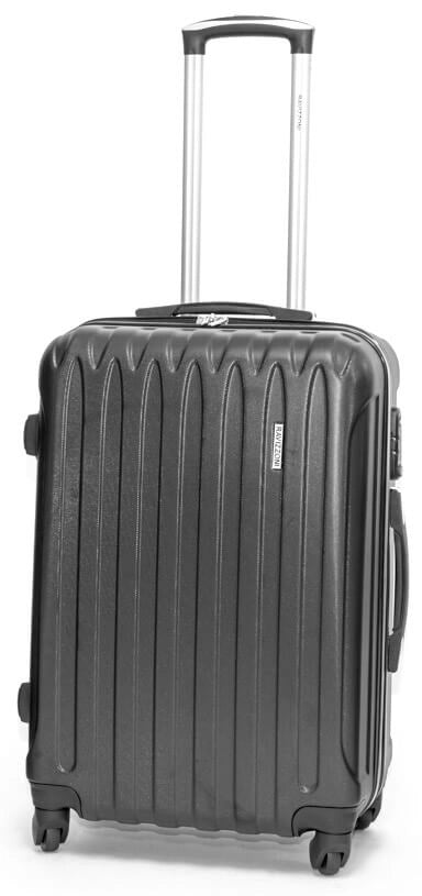 Set 3 Valigie Trolley Rigide in ABS 4 Ruote TSA Ravizzoni Dubai Nere