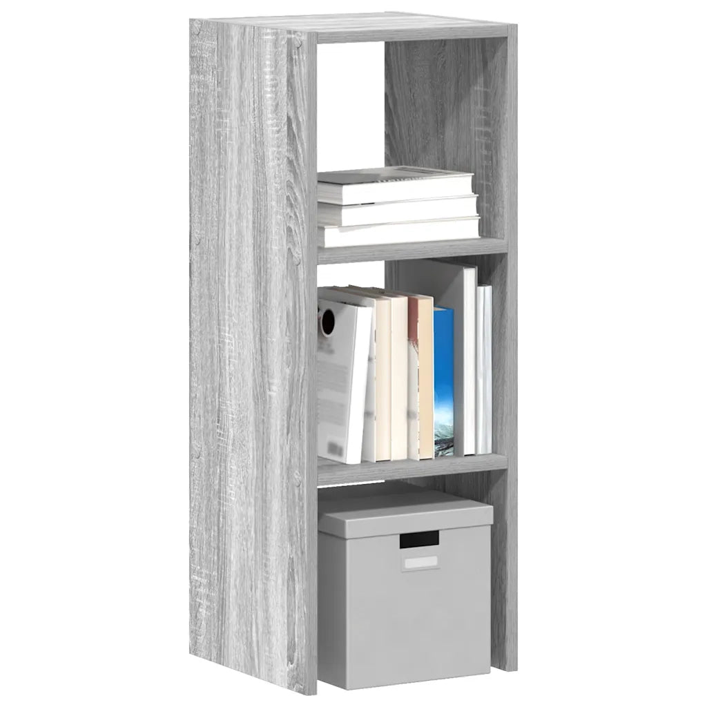 Libreria Impilabili-Scaffale per Libri-Mobile di Stoccaggio Grigio Sonoma 30x30x80 cm Legno Multistrato
