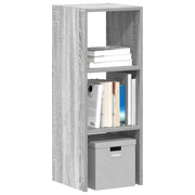 Libreria Impilabili-Scaffale per Libri-Mobile di Stoccaggio Grigio Sonoma 30x30x80 cm Legno Multistrato