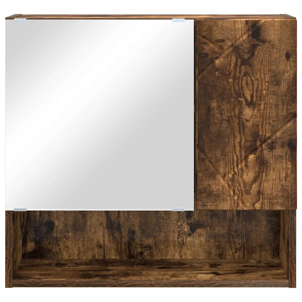 Mobiletto per specchio con porta Rovere fumé 59 x 17 x 55 cm 883369