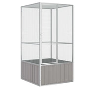 Gabbia per uccelli 111 x 107 x 211,5 cm acciaio zincato grigio 02_0041700