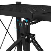 Carrello Carrellino Multiuso Mobile Spazi Stretti Portaoggetti 3 Ripiani Nero