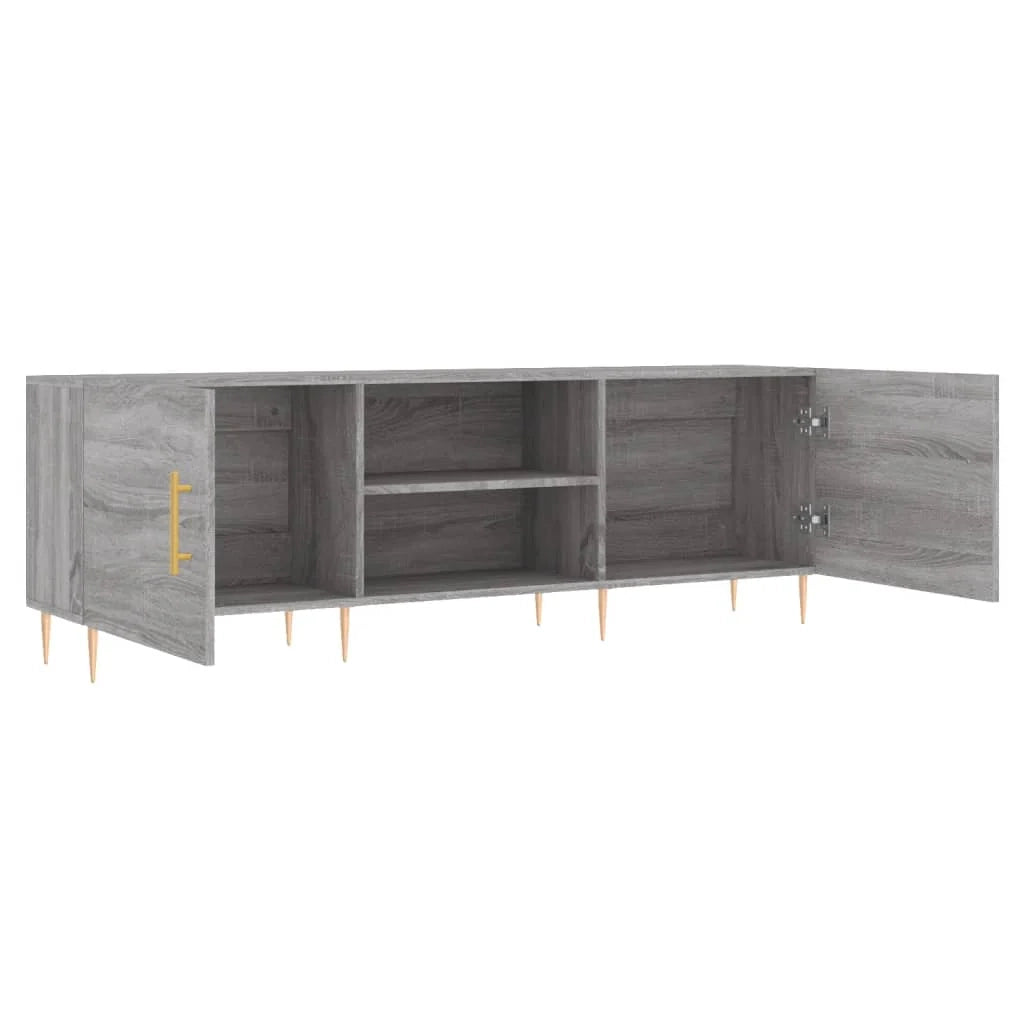 Mobile TV multimediale mensola TV credenza TV sala da pranzo soggiorno camera da letto Sonoma 150 x 30 x 50 cm legno ingegnerizzato grigio 02_0028402
