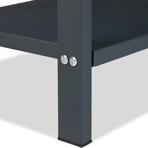 Portalegna Scaffale Metallo Porta Legna 2 Ripiani Legnaia Camino Stufa 100x40x30