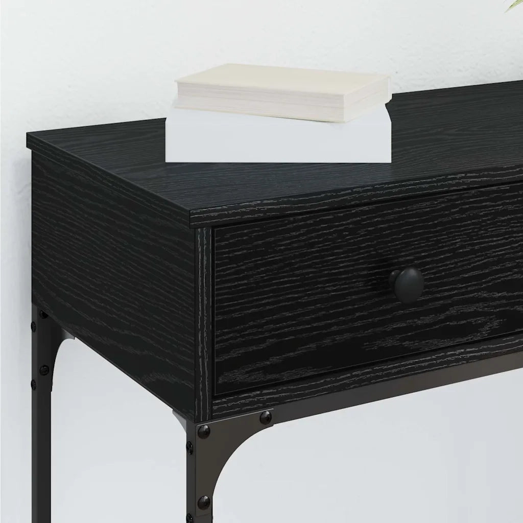Tavolo Consolle | Tavolo d'Ingresso Rovere nero 75 x 34,5 x 75 cm Legno multistrato