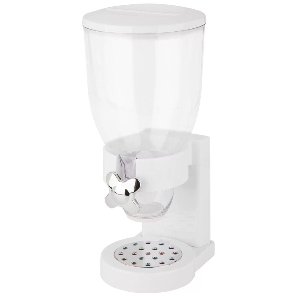 Dispenser Cereali Singolo Contenitore Dosatore Distributore Storage Pasta Bianco