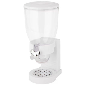 Dispenser Cereali Singolo Contenitore Dosatore Distributore Storage Pasta Bianco