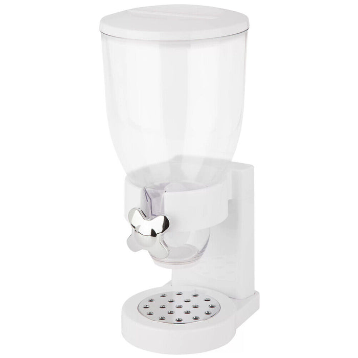 Dispenser Cereali Singolo Contenitore Dosatore Distributore Storage Pasta Bianco