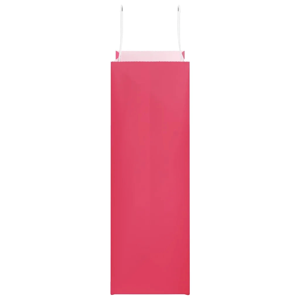 Sacchetti di Carta 50 pz con Manici Rosa 26x12x35 cm 4101884