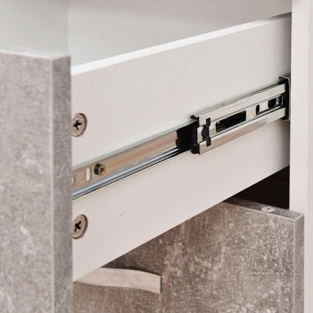 Cassettiera per Cucina Mobile Mobiletto 4 Cassetti Legno Colore Grigio Cemento