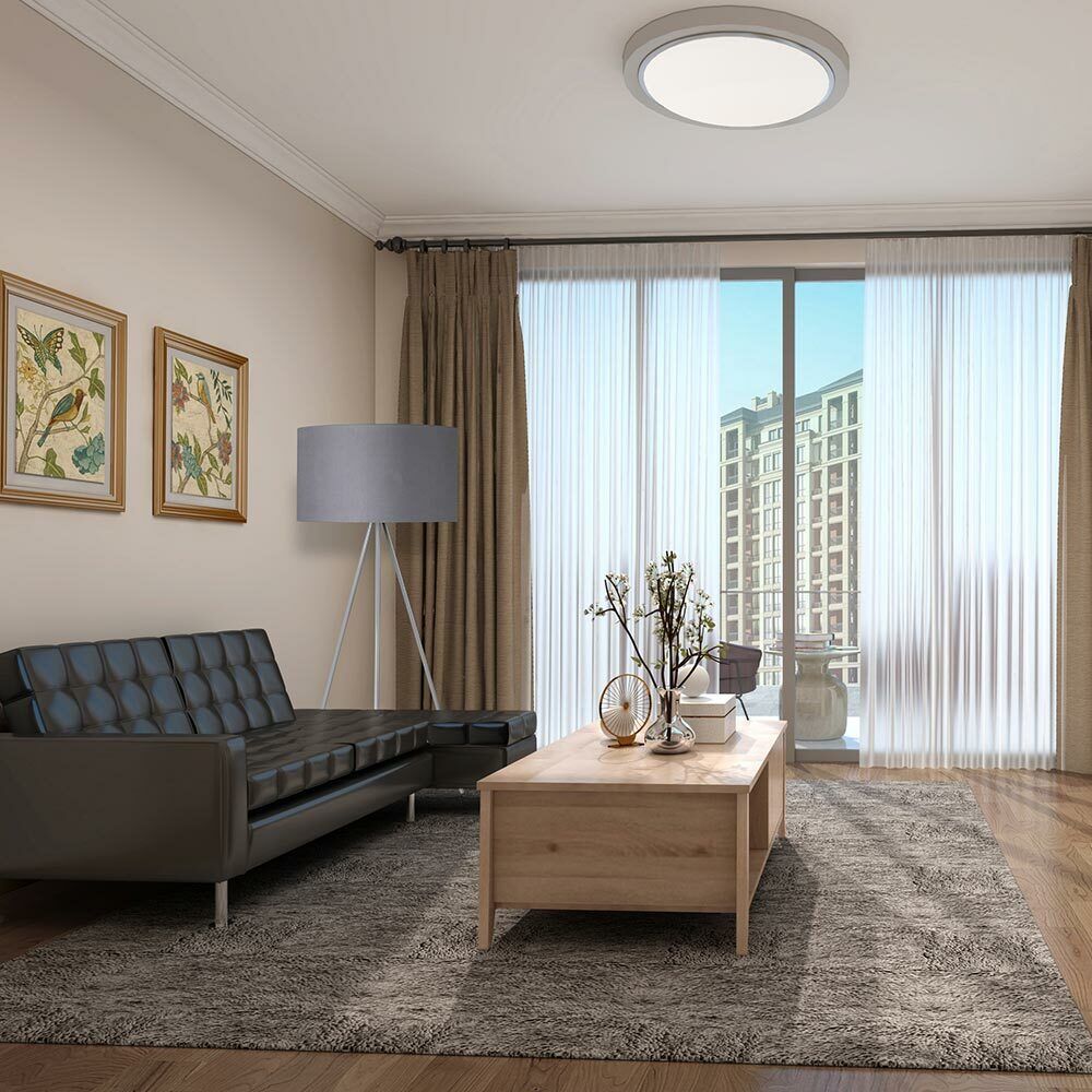 Lampada Piantana Treppiedi Dimmerabile Moderna Paralume E27 60W Tessuto Grigio