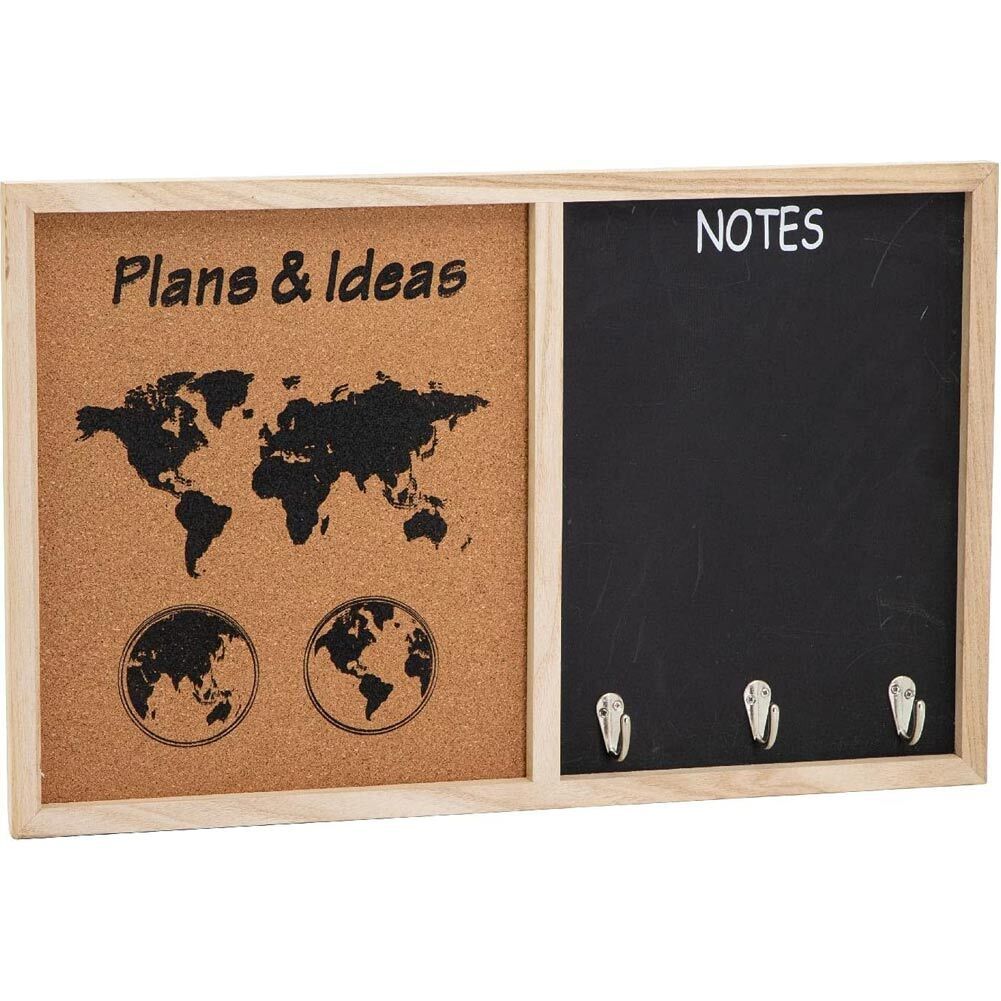 Lavagnetta Lavagna Multiuso in Sughero Portafoto e Cancellabile Cornice Mdf