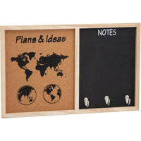 Lavagnetta Lavagna Multiuso in Sughero Portafoto e Cancellabile Cornice Mdf