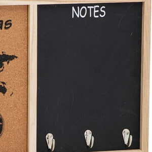 Lavagnetta Lavagna Multiuso in Sughero Portafoto e Cancellabile Cornice Mdf