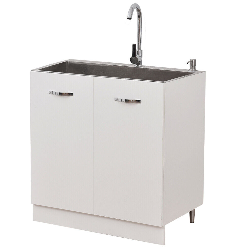 Mobile Sottolavello per Cucina Componibile Mobiletto Colore Bianco 2 Ante