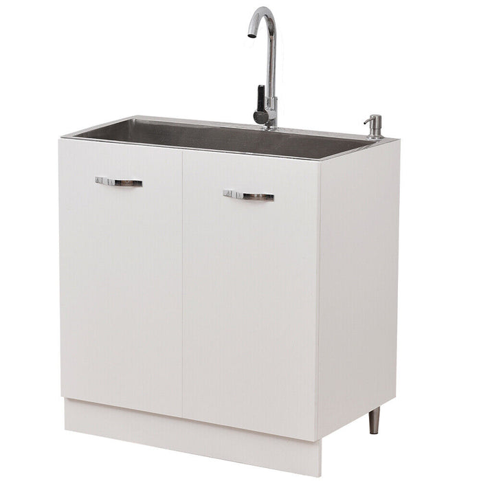 Mobile Sottolavello per Cucina Componibile Mobiletto Colore Bianco 2 Ante