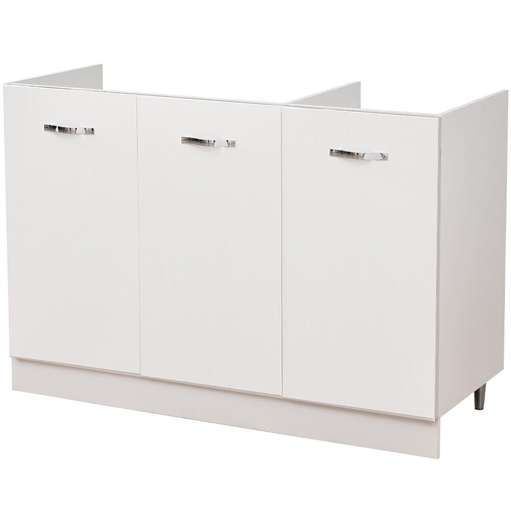 Mobile Sottolavello per Cucina Componibile Mobiletto Colore Bianco 3 Ante