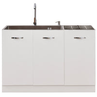 Mobile Sottolavello per Cucina Componibile Mobiletto Colore Bianco 3 Ante