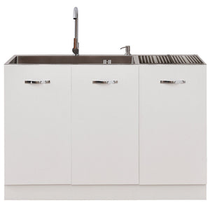 Mobile Sottolavello per Cucina Componibile Mobiletto Colore Bianco 3 Ante