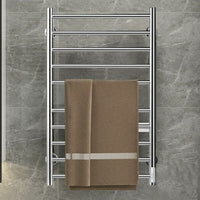 Scaldasalviette Termoarredo Elettrico Bagno Asciugabiancheria 10 Elementi Silver