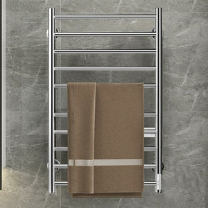 Scaldasalviette Termoarredo Elettrico Bagno Asciugabiancheria 10 Elementi Silver