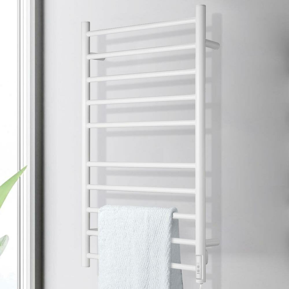 Scaldasalviette Termoarredo Elettrico Bagno Asciugabiancheria 10 Elementi Bianco