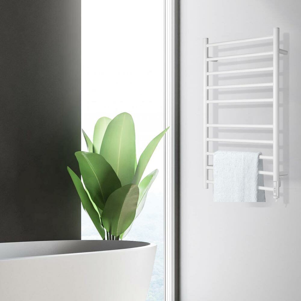 Scaldasalviette Termoarredo Elettrico Bagno Asciugabiancheria 10 Elementi Bianco