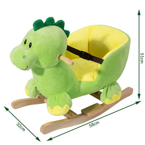 Dinosauro a Dondolo Cavalcabile Peluche Giocattolo Bambini con Effetti Sonori