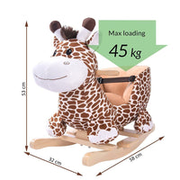 Giraffa a Dondolo Cavalcabile Peluche Giocattolo Bambini con Effetti Sonori