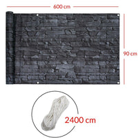 Telo Copertura Frangivista Frangivento Ringhiera Protezione Balcone Pietra Grigi