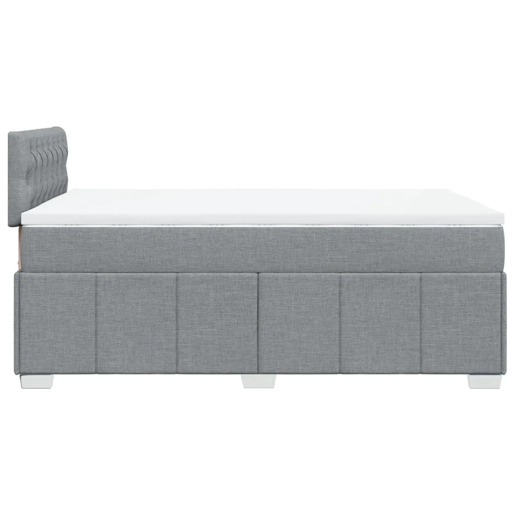 vidaXL Giroletto a Molle con Materasso Grigio Chiaro 120x200cm Tessuto