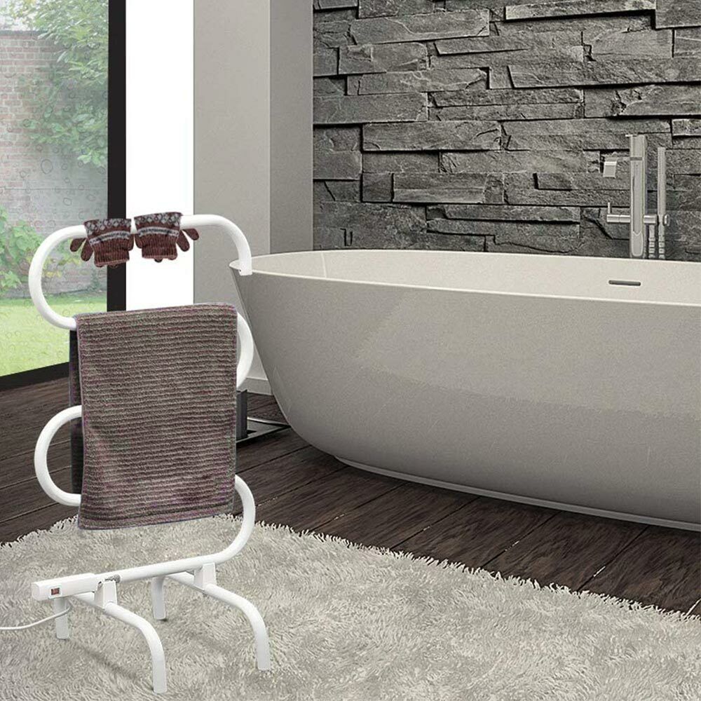 Scaldasalviette Termoarredo Elettrico Bagno 2in1 Asciugabiancheria 4 Elementi