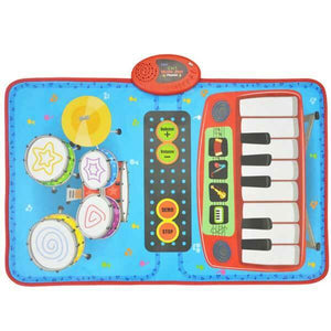 Tappeto Musicale Da Pavimento O Tavolo 70x45cm Music Jam 2in1 Strumenti Musicali