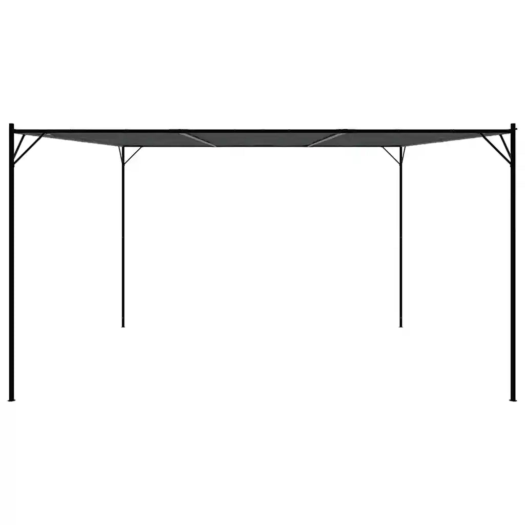 Gazebo Antracite 4x4 m 180 g/m² Tessuto e Acciaio 362465