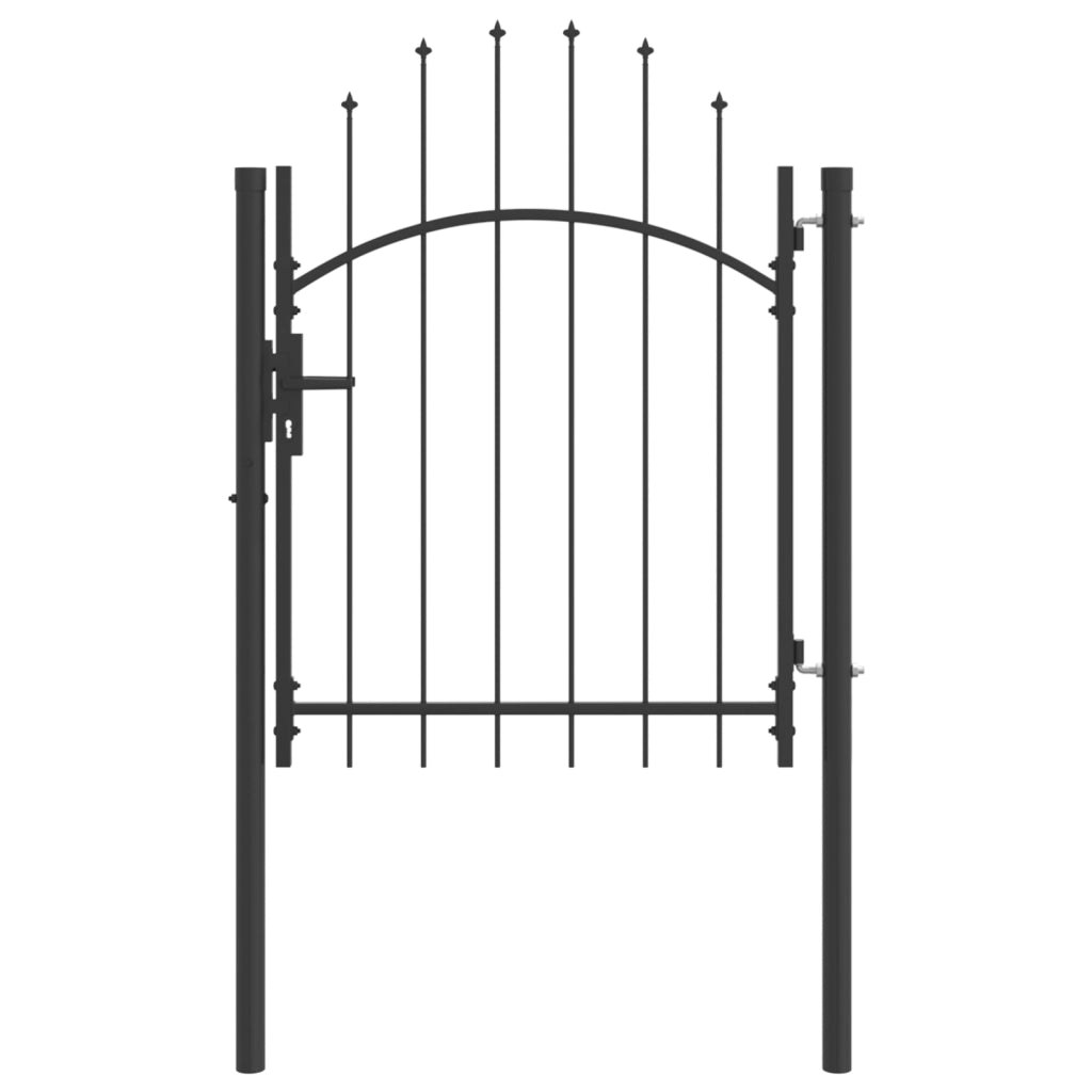 vidaXL Cancello da giardino, Cancello del Recinto con blocco Grigio