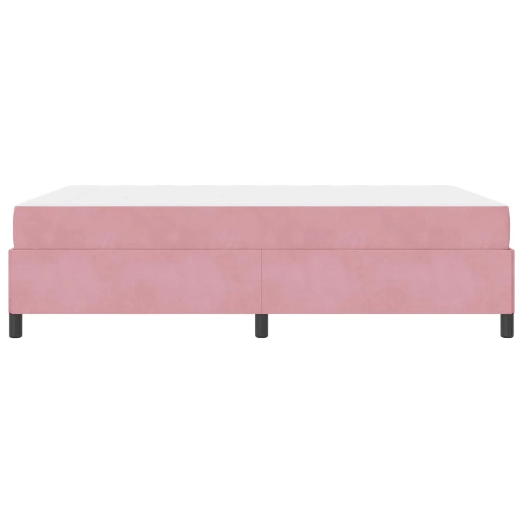 vidaXL Struttura del letto Rosa e bianco 140 x 190 cm Velluto