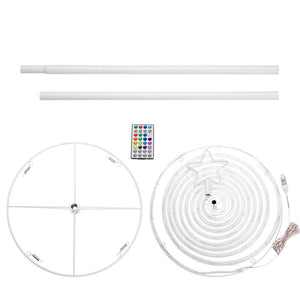 Albero di Natale Luminoso 100 Luci a Led Spirale per Interno ed Esterno 150 CM