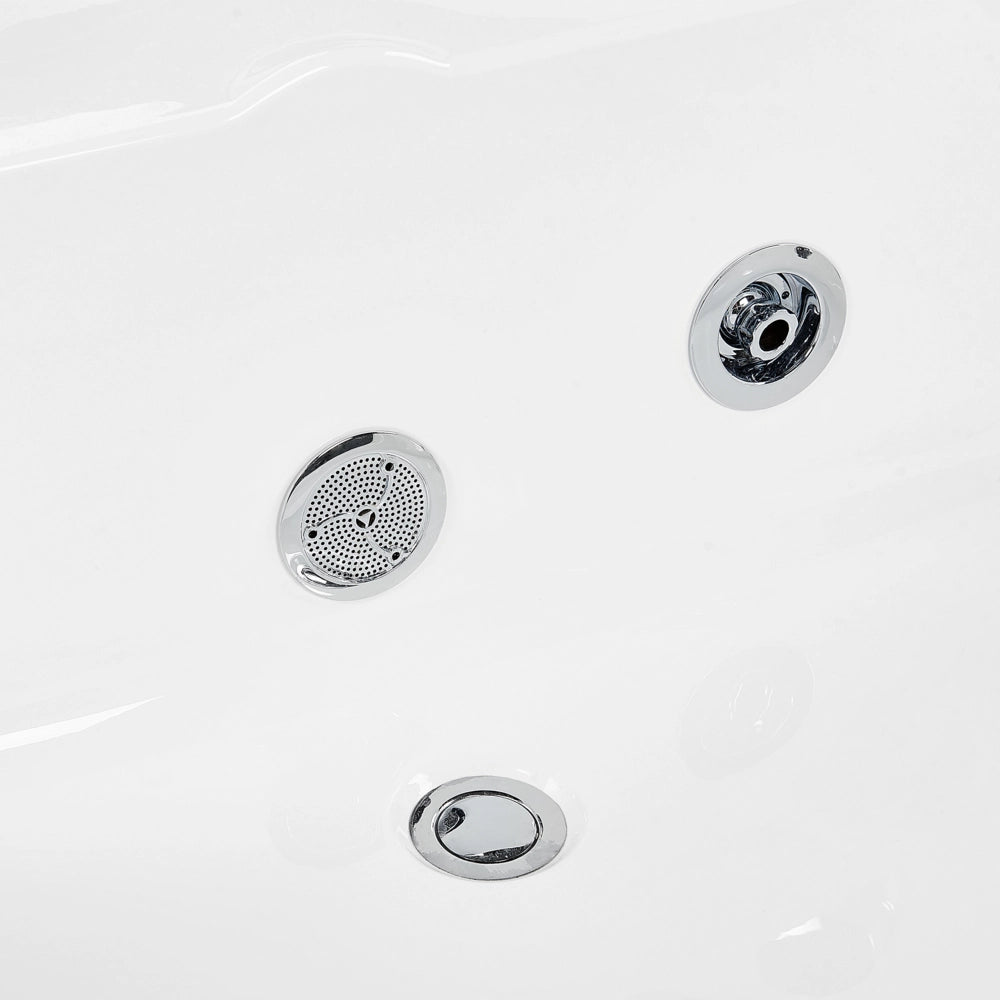 Vasca da bagno angolare in acrilico con funzione idromassaggio 1500 x 1500 mm con poggiatesta Design classico