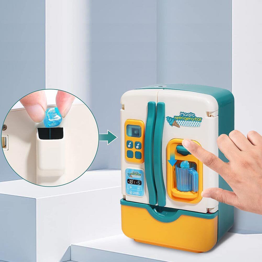 Frigorifero da Cucina Giocattolo Gioco per Bambini con Distributore di Ghiaccio
