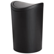 Pattumiera bagno in polipropilene nero 6 Lt con coperchio basculante