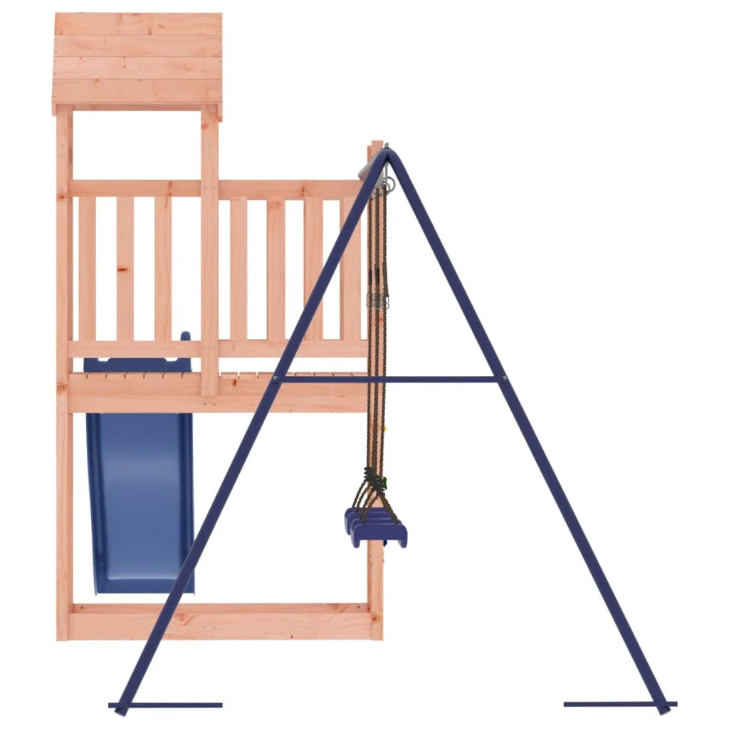 Area giochi all'aperto con altalene scivolo e robuste strutture per arrampicarsi  giochi da giardino 495 x 186 x 214 cm legno massello di abete Douglas 02_0004974