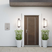 Cassetta postale singola V10 in acciaio inox con vetrino portanome