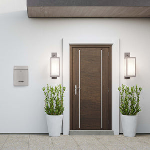 Cassetta postale singola V10 in acciaio inox con vetrino portanome