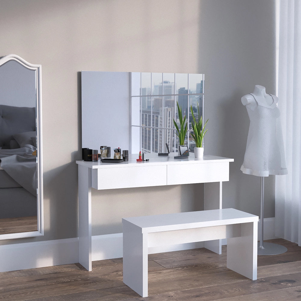Vicco Tavolo da toeletta Bianco 120 cm senza specchio