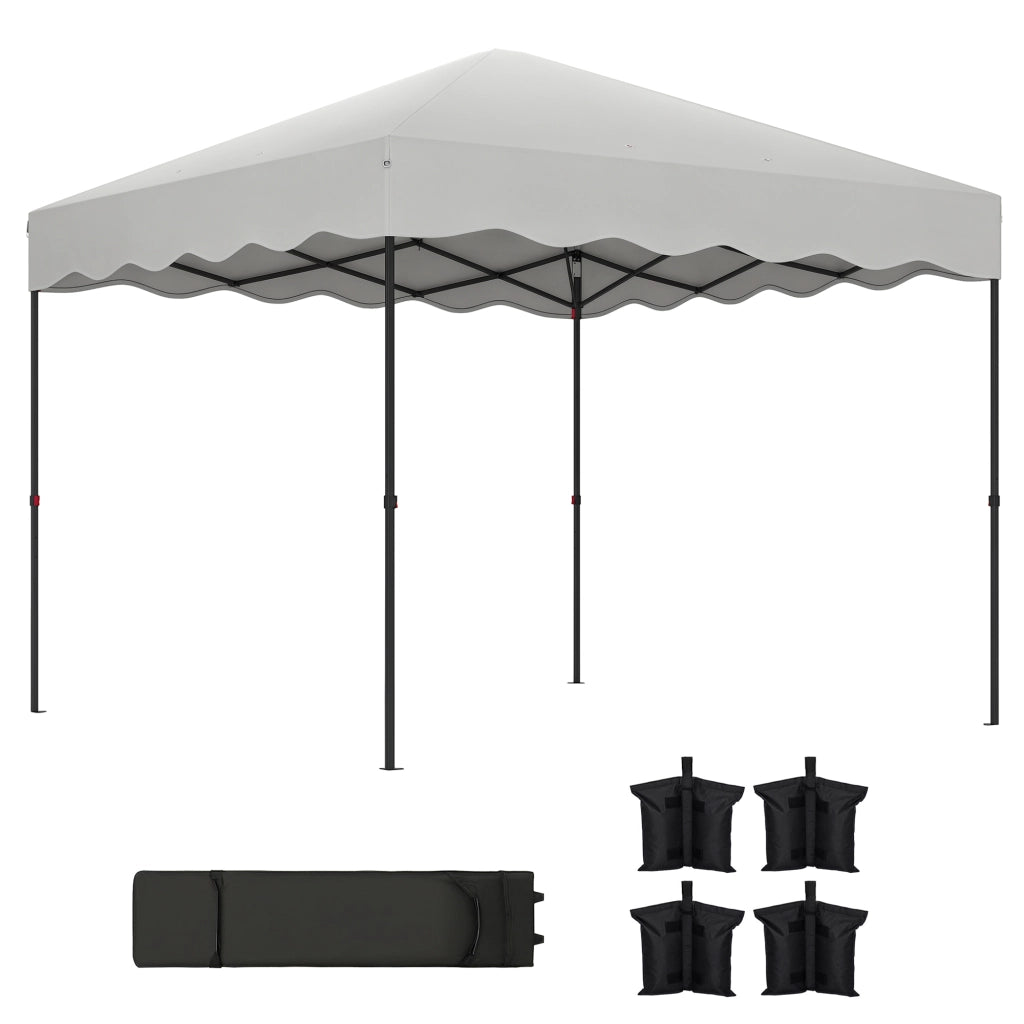 Tenda da giardino pieghevole 3x3m ¨C zephmum ¨C bianco