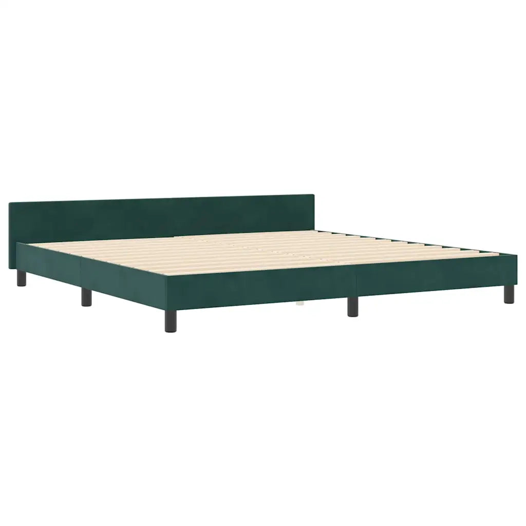 Letto a molle con testiera Verde Scuro 200 x 200 cm Velluto 3345032