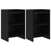 Comodini 2 pcs Rovere Nero 40 x 30 x 60 cm Legno ingegnerizzato 8010998